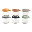 Beaba Set Of 6 Glass Portion Jar 250ml Sunrise Color Mix