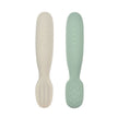 Beaba Silicone Pre-Spoons Set Of 2 Sage Green Velvet Grey