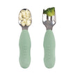 Beaba Stainless Steel Pre-Cutlery Set of 2 Sage Green