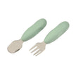 Beaba Stainless Steel Pre-Cutlery Set of 2 Sage Green