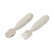 Beaba Stainless Steel Pre-Cutlery Set of 2 Velvet Grey