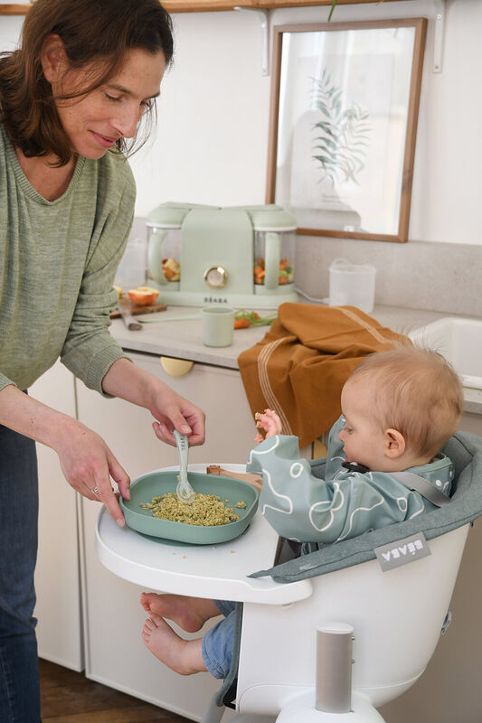 Beaba Silicone Meal Set 4pcs (4M Plus) - Sage Green Misty Green
