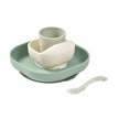 Beaba Silicone Meal Set 4pcs (4M Plus) - Sage Green Misty Green