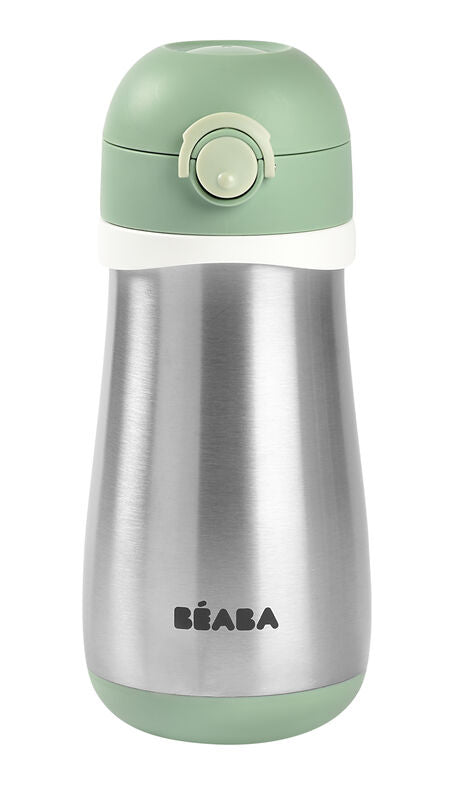 Beaba Stainless Steel Bottle 350 ml + Handle Sage