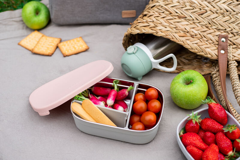 Beaba Stainless Steel Lunch Box Velvet Dusty Rose