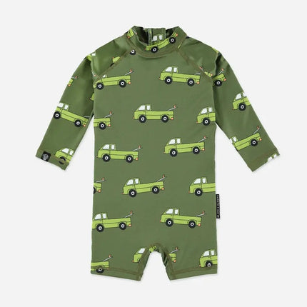 Beach & Bandits Babysuit Just Cruisin Pesto