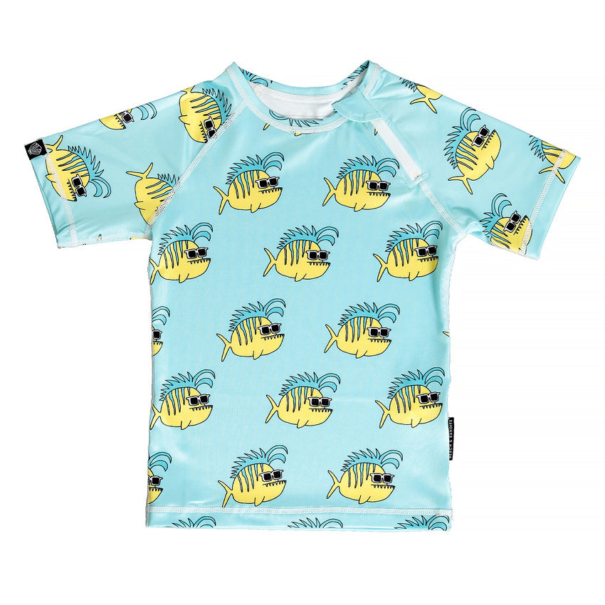 Beach & Bandits Swim Tee Funky Fish Blue