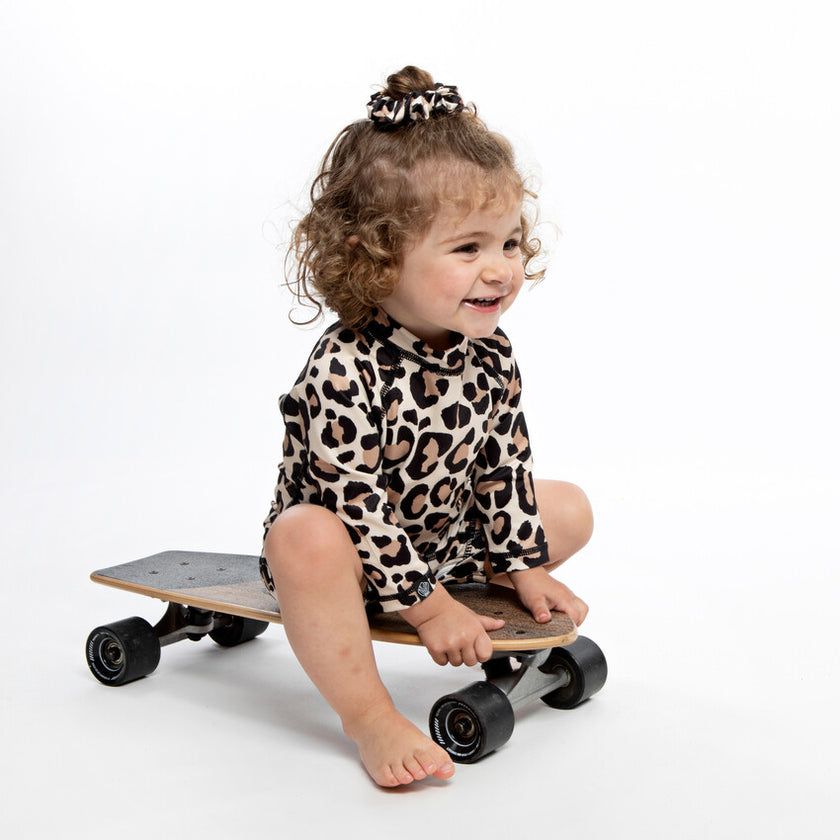 Beach & Bandits Leopard Shark Babysuit Ivory