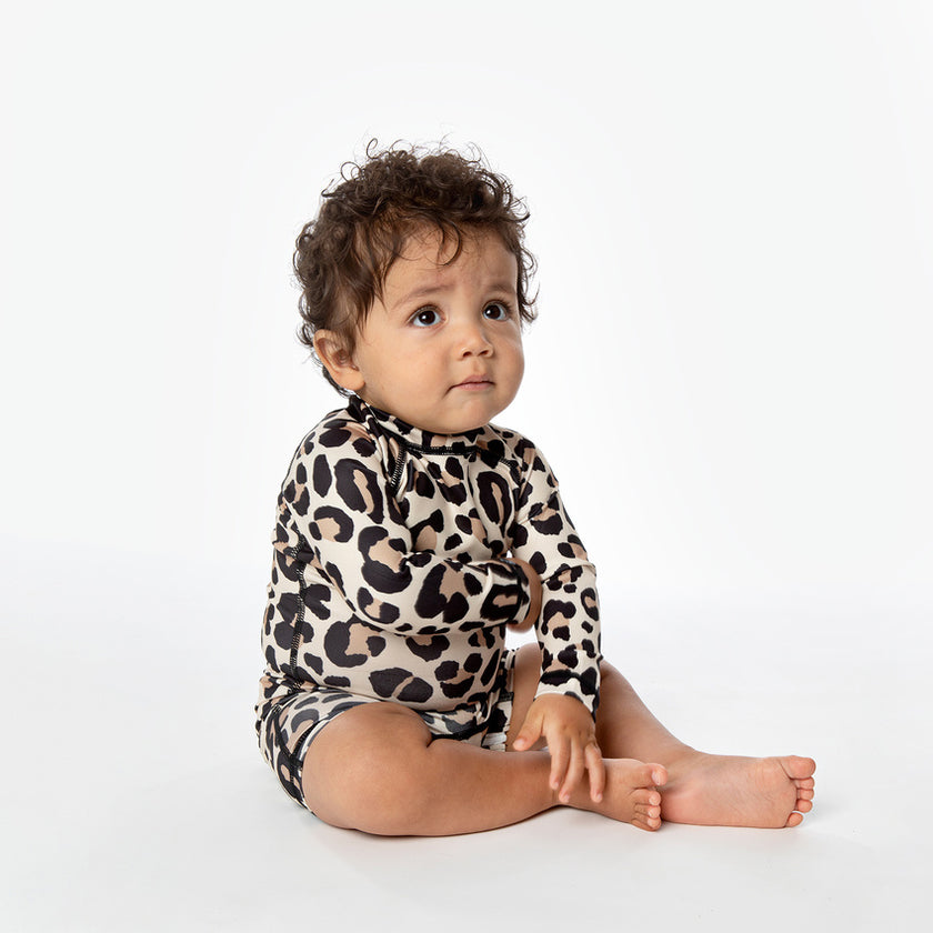 Beach & Bandits Leopard Shark Babysuit Ivory
