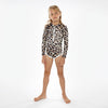 Beach & Bandits Leopard Shark Swimsuit Long Sleeve Ivory