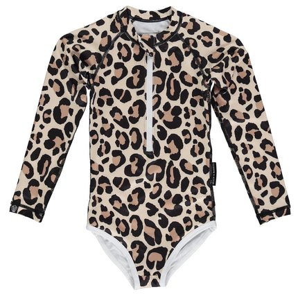 Beach & Bandits Leopard Shark Swimsuit Long Sleeve Ivory