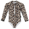 Beach & Bandits Leopard Shark Swimsuit Long Sleeve Ivory