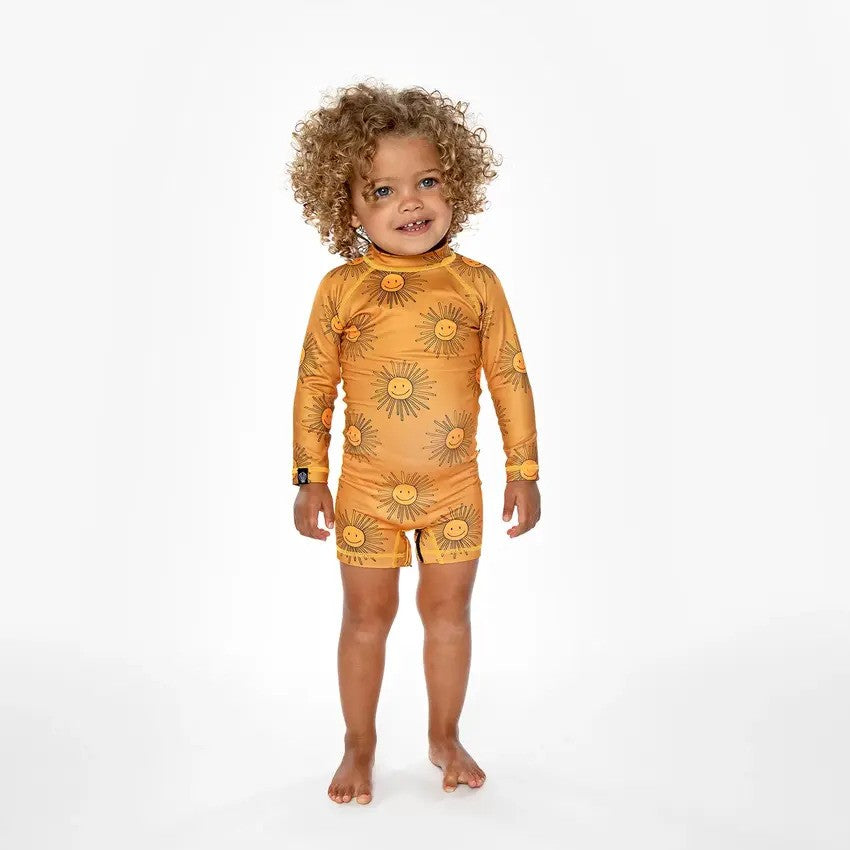 Beach & Bandits Spread Sunshine Babysuit Golden Orange