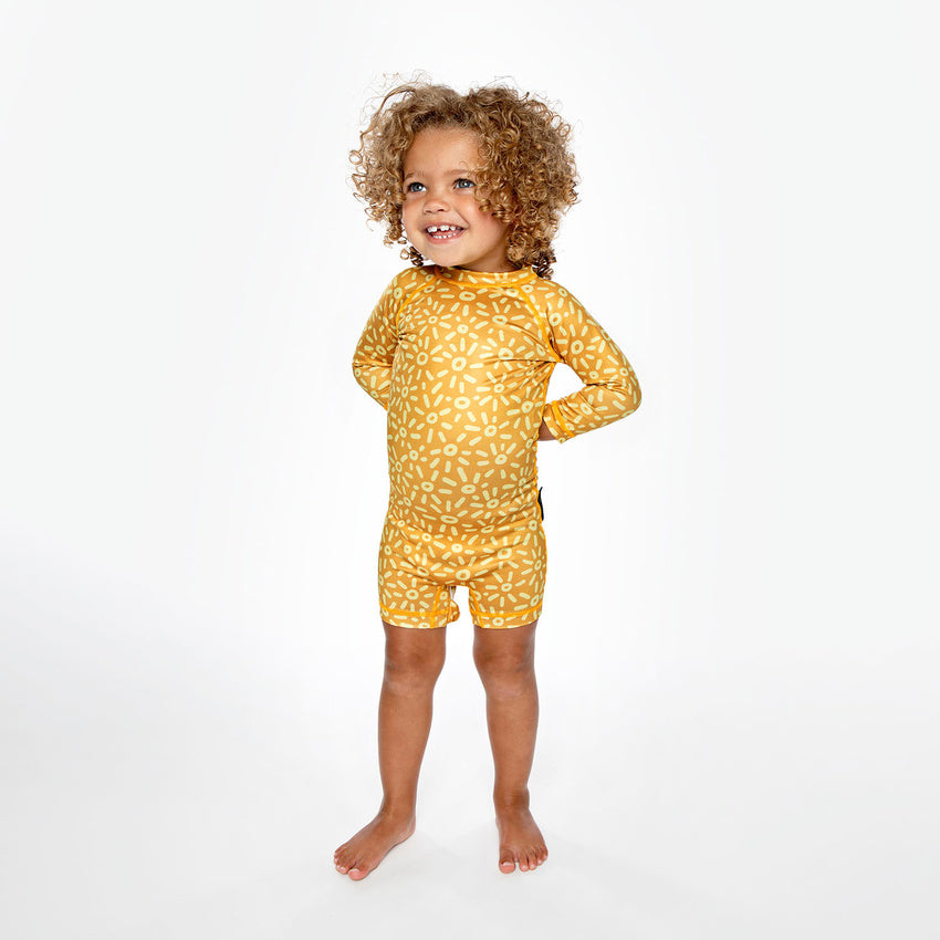 Beach & Bandits Stu-Art Sun Babysuit Golden Orange