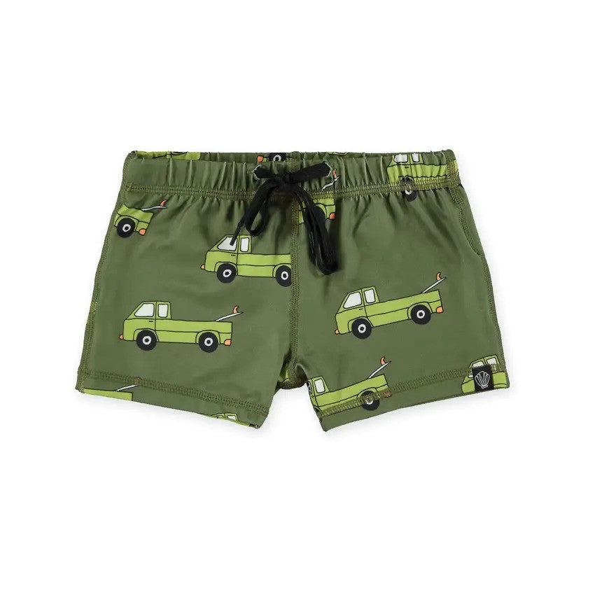 Beach & Bandits Swimshort Just Cruisin Pesto