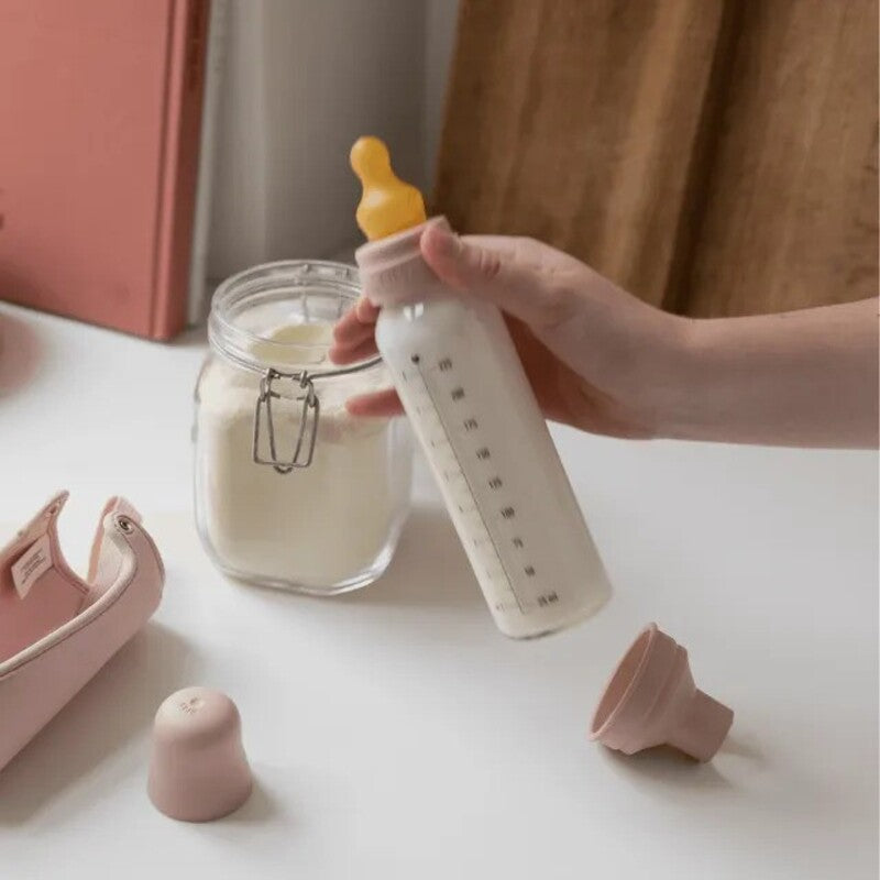 Bibs Baby Bottle Round Nipple Latex (1Pack 270ml) Medium Flow - Blush