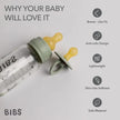 Bibs Baby Bottle Round Nipple Latex (1Pack 270ml) Medium Flow - Sage
