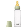 Bibs Baby Bottle Round Nipple Latex (1Pack 270ml) Medium Flow - Sage