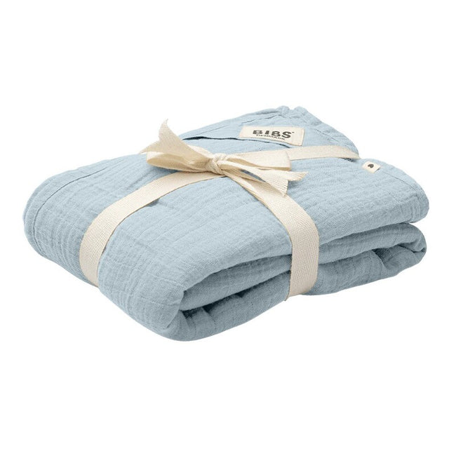 Bibs Muslin Swaddle 120x120cm Baby Blue