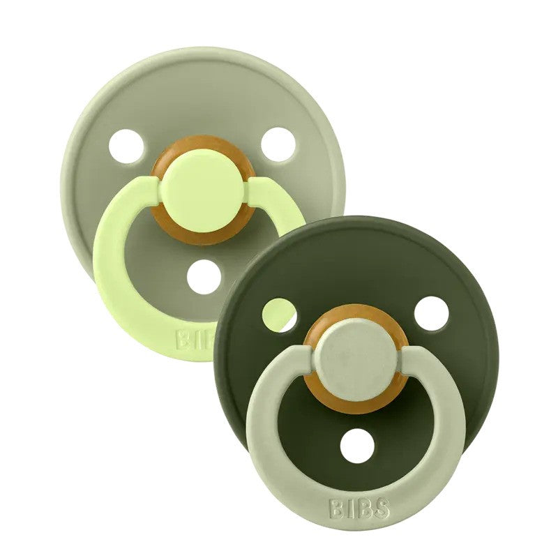 Bibs Pacifier Studio Colour (2Pack) Fusion Latex Sage/Hunter Green