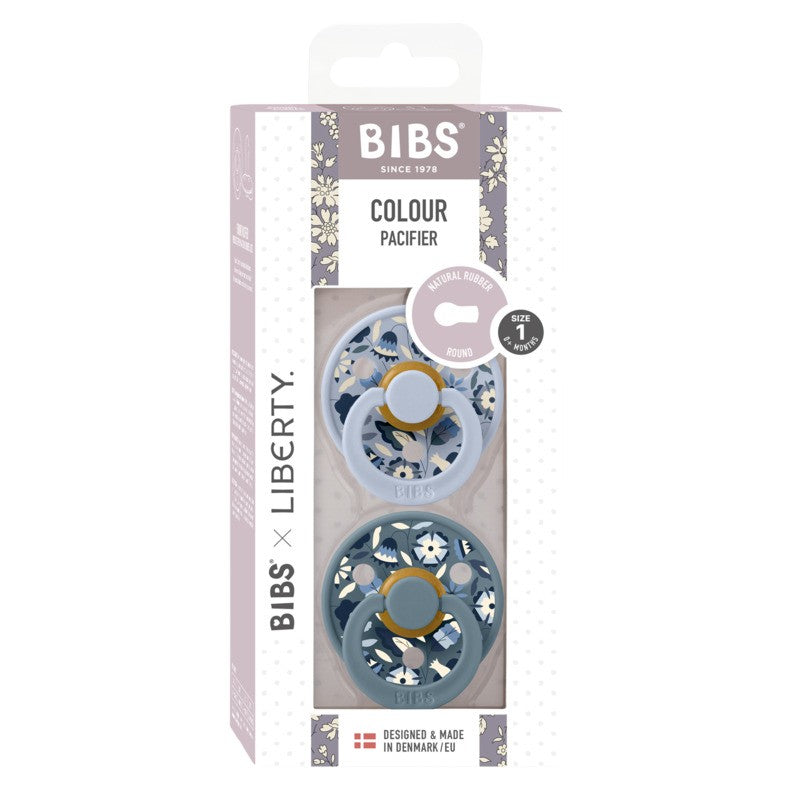 Bibs X Liberty Colour 2Pack Latex Bobo Dusty Blue Mix