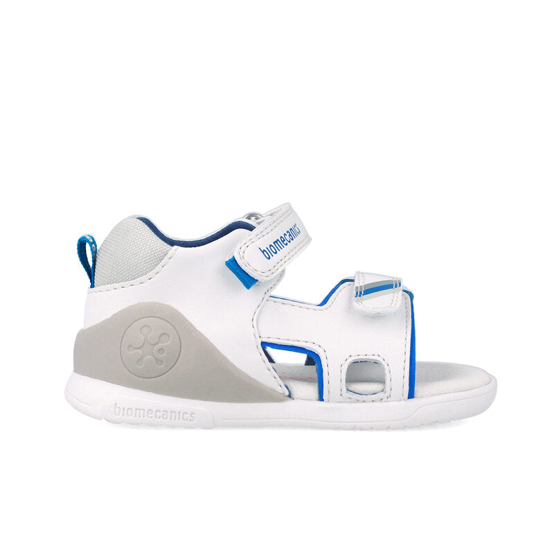Biomecanics Baby Boys First Steps Sandals Blanco White Blue