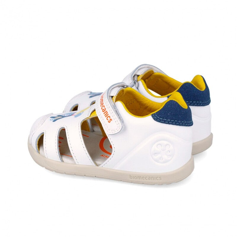 Biomecanics Boys First Steps Biogateo Barefoot Sandals Blanco