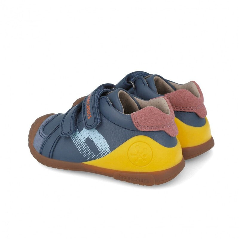 Biomecanics Boys First Steps Biogateo Sneakers Petrol Blue Yellow
