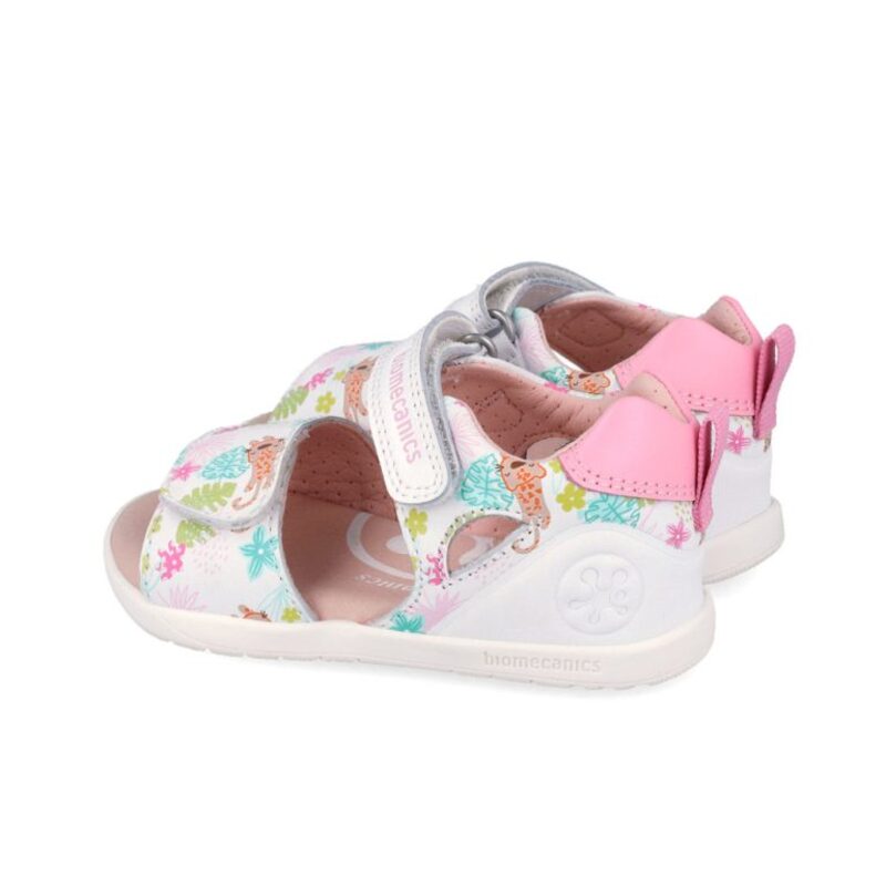 Biomecanics  Girls First Steps Biogateo Barefoot Sandals Napa White