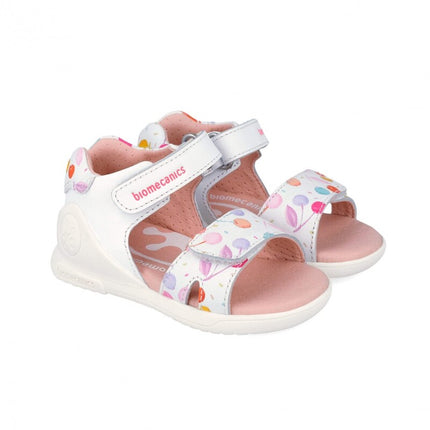 Biomecanics Girls First Steps Biogateo Sandals Cherries Blanco