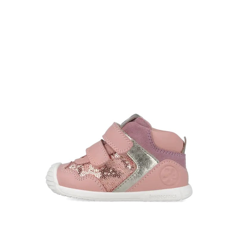 Biomecanics Girls First Steps Biogateo Sneakers Petalo Pink Glitter
