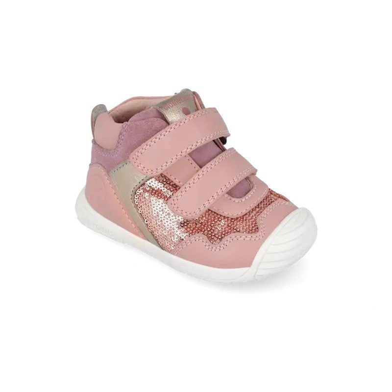 Biomecanics Girls First Steps Biogateo Sneakers Petalo Pink Glitter