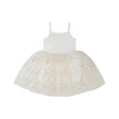 Bob & Blossom Dress White and Gold Sparkle