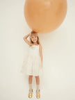 Bob & Blossom Dress White and Gold Sparkle