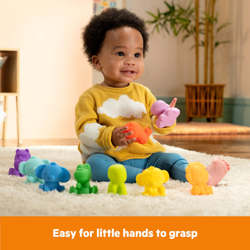 Bright Starts Cubes & Cuties 18-Pieces Blocks & Animals Gift Set (3M-Plus)