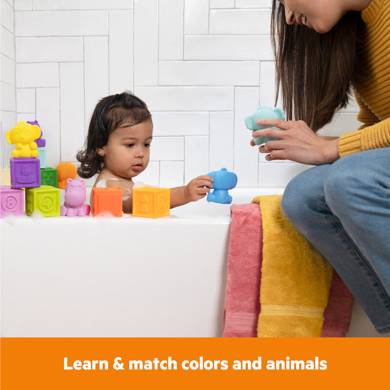 Bright Starts Cubes & Cuties 18-Pieces Blocks & Animals Gift Set (3M-Plus)