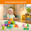 Bright Starts Cubes & Cuties 18-Pieces Blocks & Animals Gift Set (3M-Plus)
