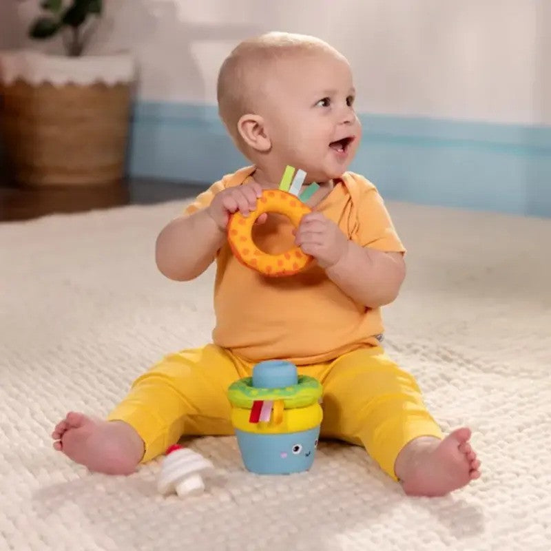 Bright Starts Cupcake Tower Stacking Toy With Teether (6M-Plus)