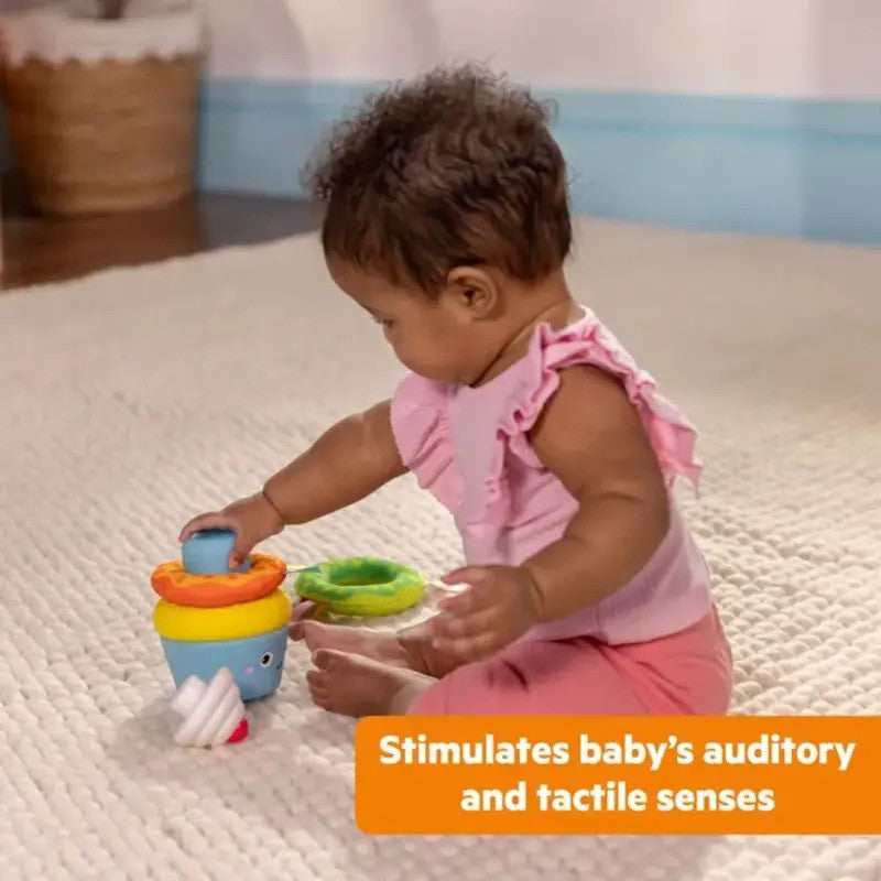 Bright Starts Cupcake Tower Stacking Toy With Teether (6M-Plus)