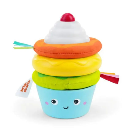Bright Starts Cupcake Tower Stacking Toy With Teether (6M-Plus)