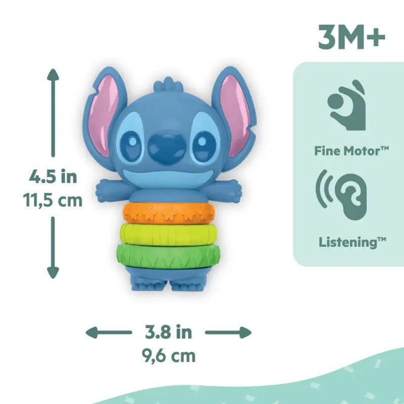 Bright Starts Disney Baby Stitch Twist-A-Stitch Fidget Toy (3m-Plus)