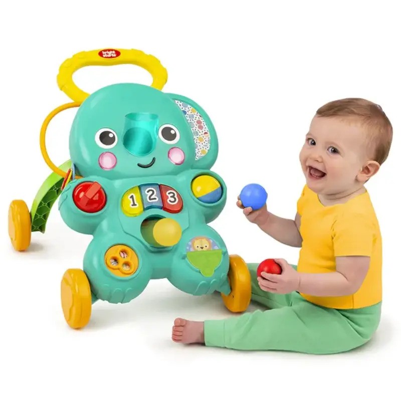 Bright Starts Elephant Stroll N Roll 2-in-1 Ball Play Walker (6-36m)