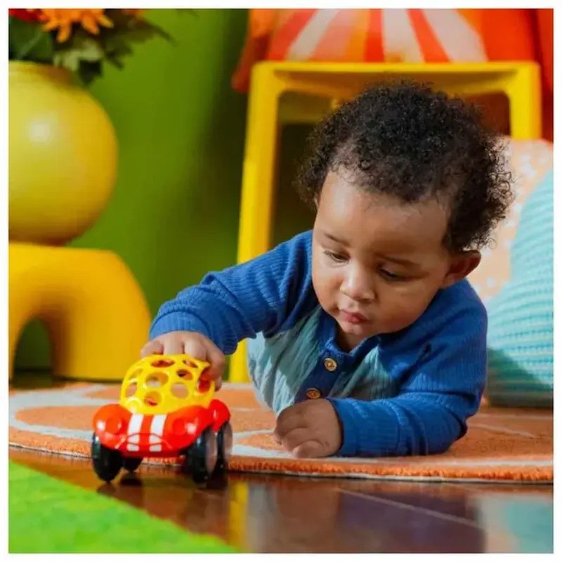 Bright Starts Oball Rattle & Roll Buggie Toy Red (3m-Plus)