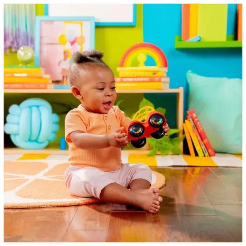 Bright Starts Oball Rattle & Roll Buggie Toy Red (3m-Plus)