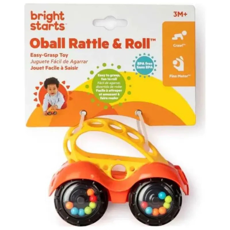 Bright Starts Oball Rattle & Roll Buggie Toy Red (3m-Plus)