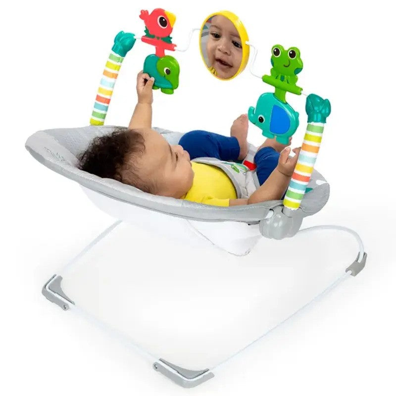 Bright Starts Playful Paradise Vibrating Baby Bouncer With Toys (0-6m)