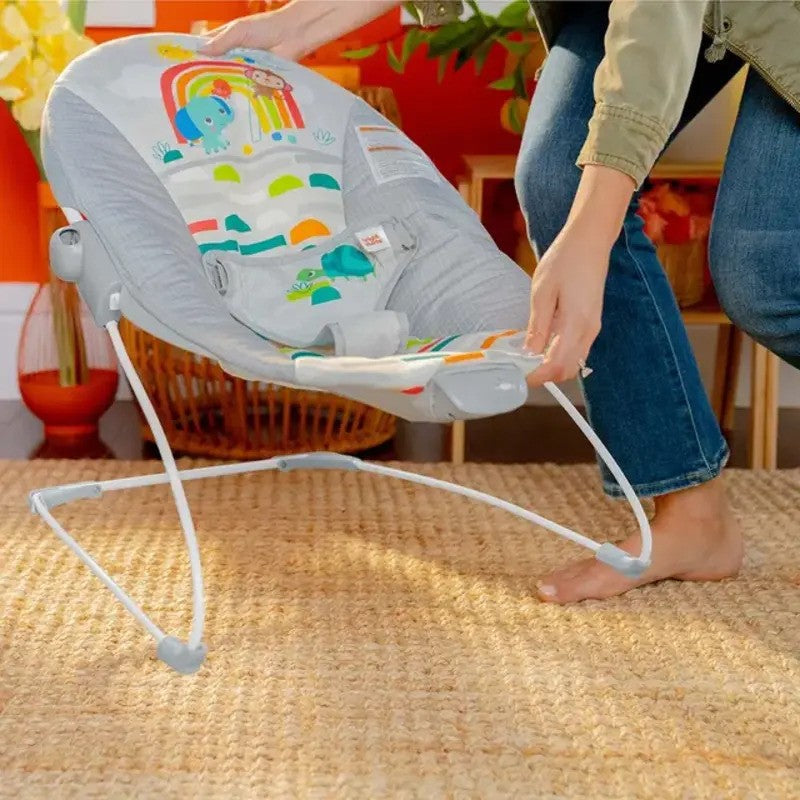 Bright Starts Playful Paradise Vibrating Baby Bouncer With Toys (0-6m)