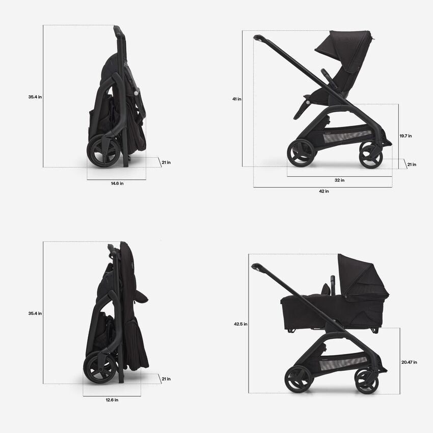 Bugaboo Dragonfly Bassinet Complete Midnight Black