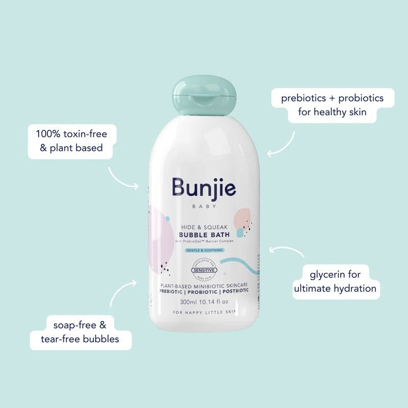 Bunjie Baby Hide & Squeak Bubble Bath (1L-33.8 fl oz)