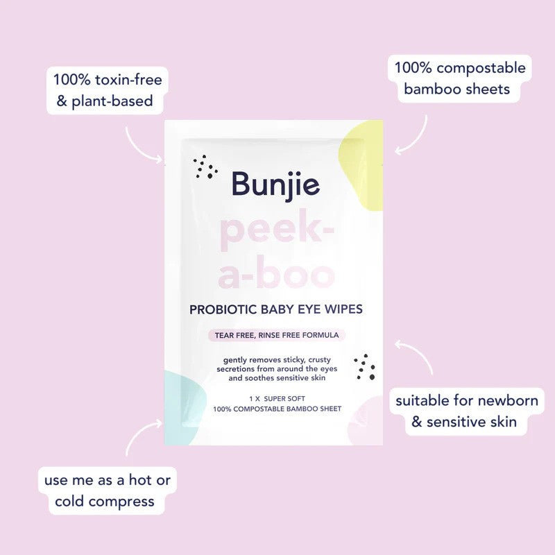 Bunjie Baby Probiotic Eye Wipes 30s